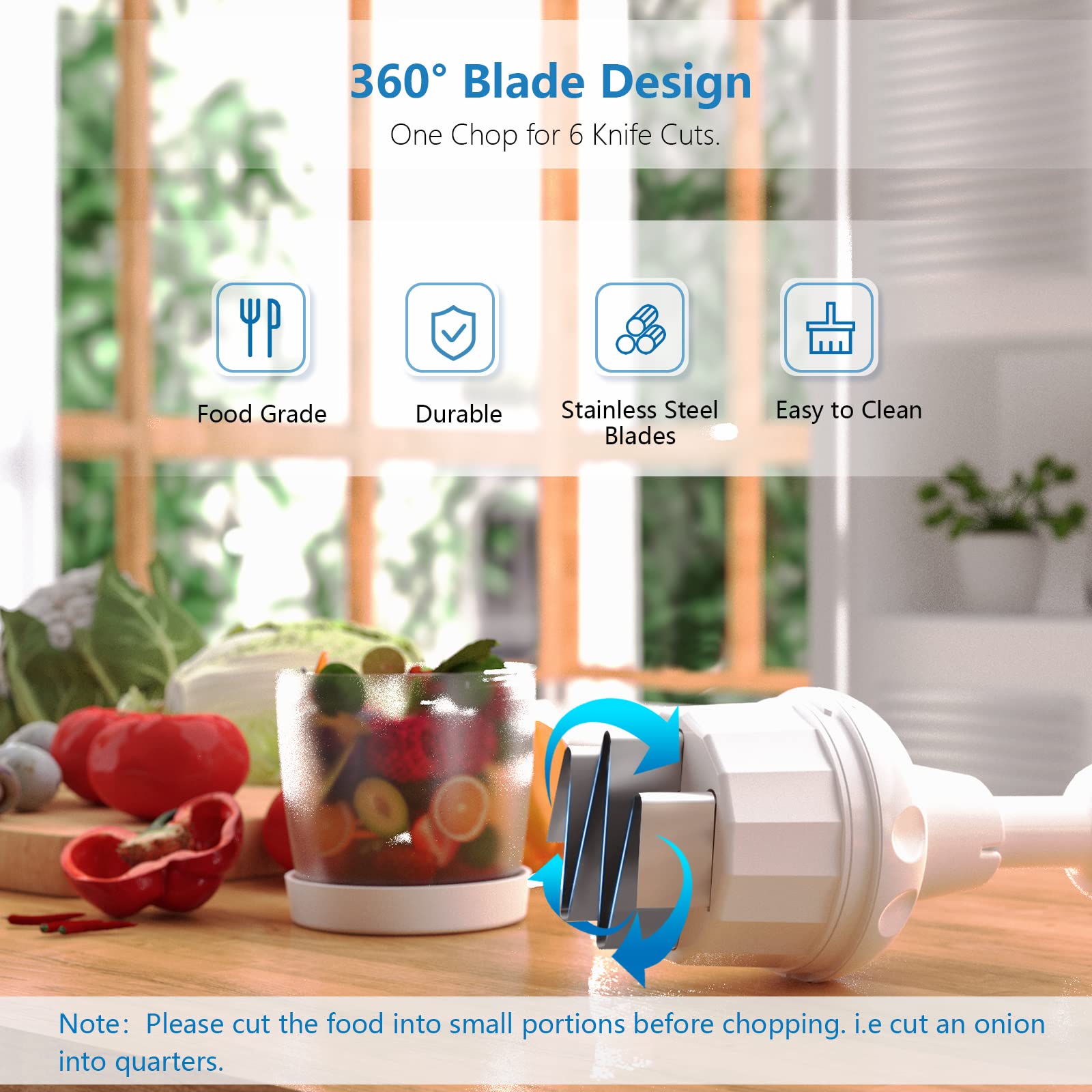 Manual Push Food Chopper