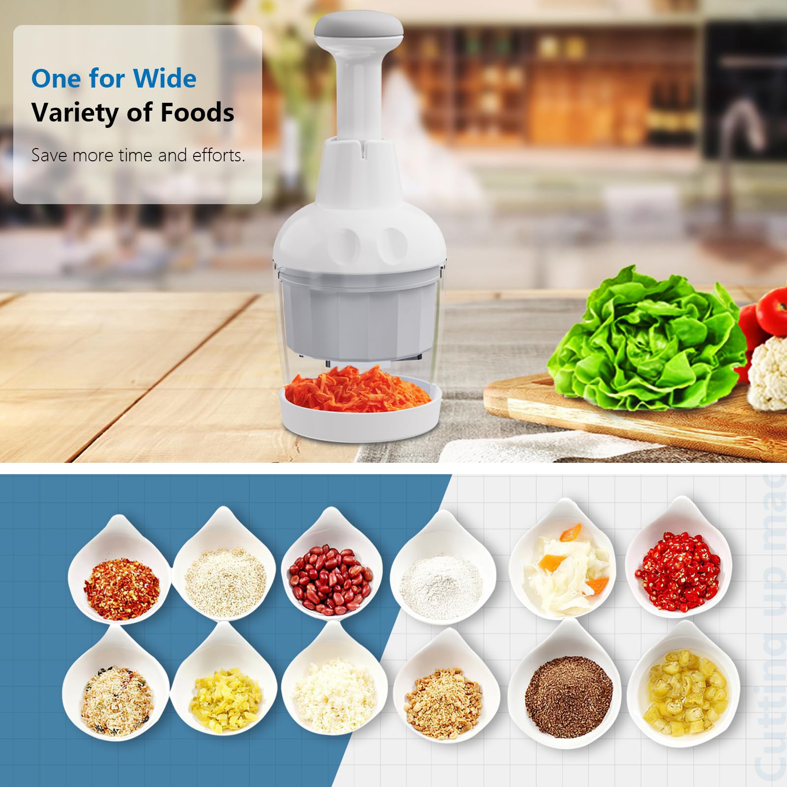 Manual Push Food Chopper