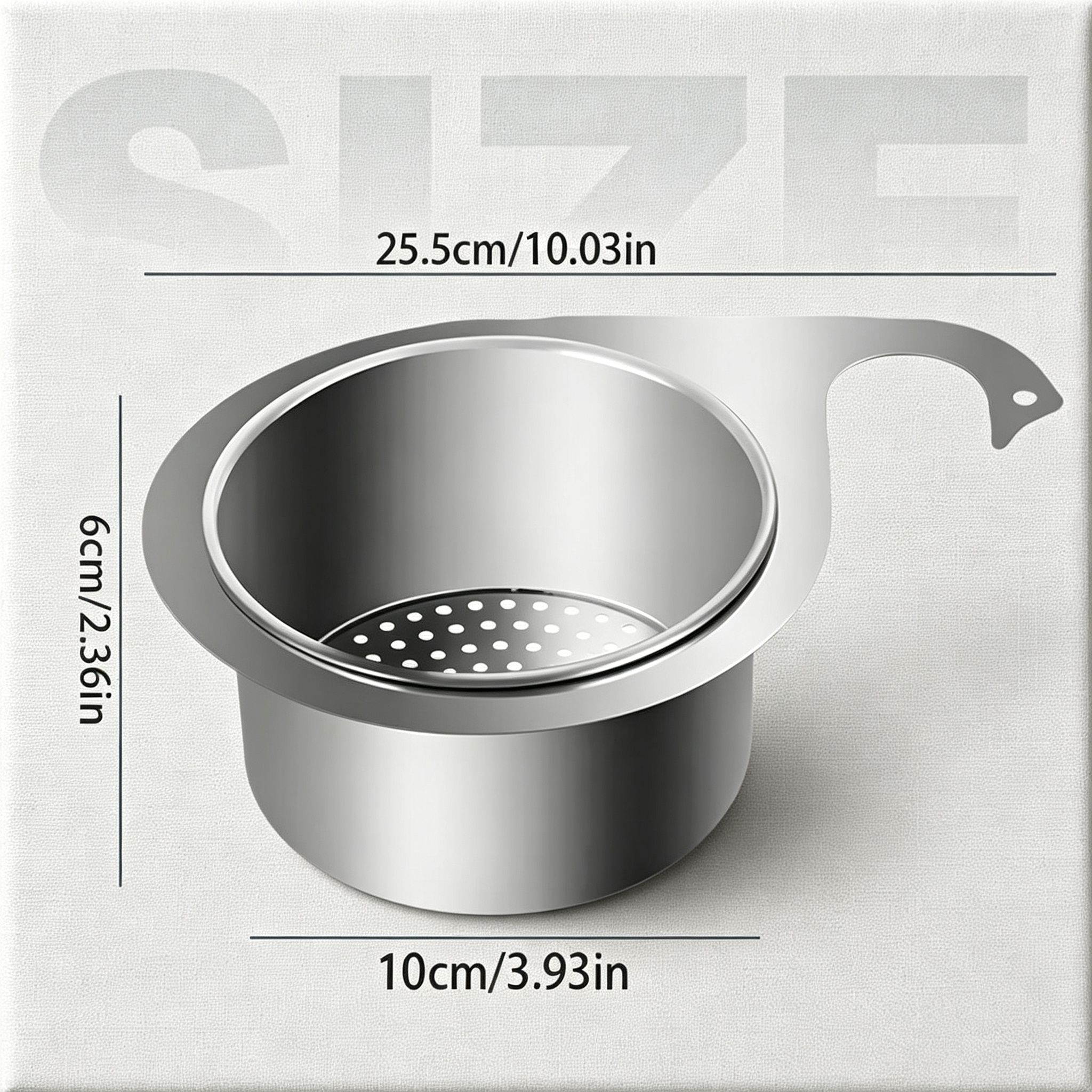 Homeessentials Stainless Steel Swan Sink Strainer Basket