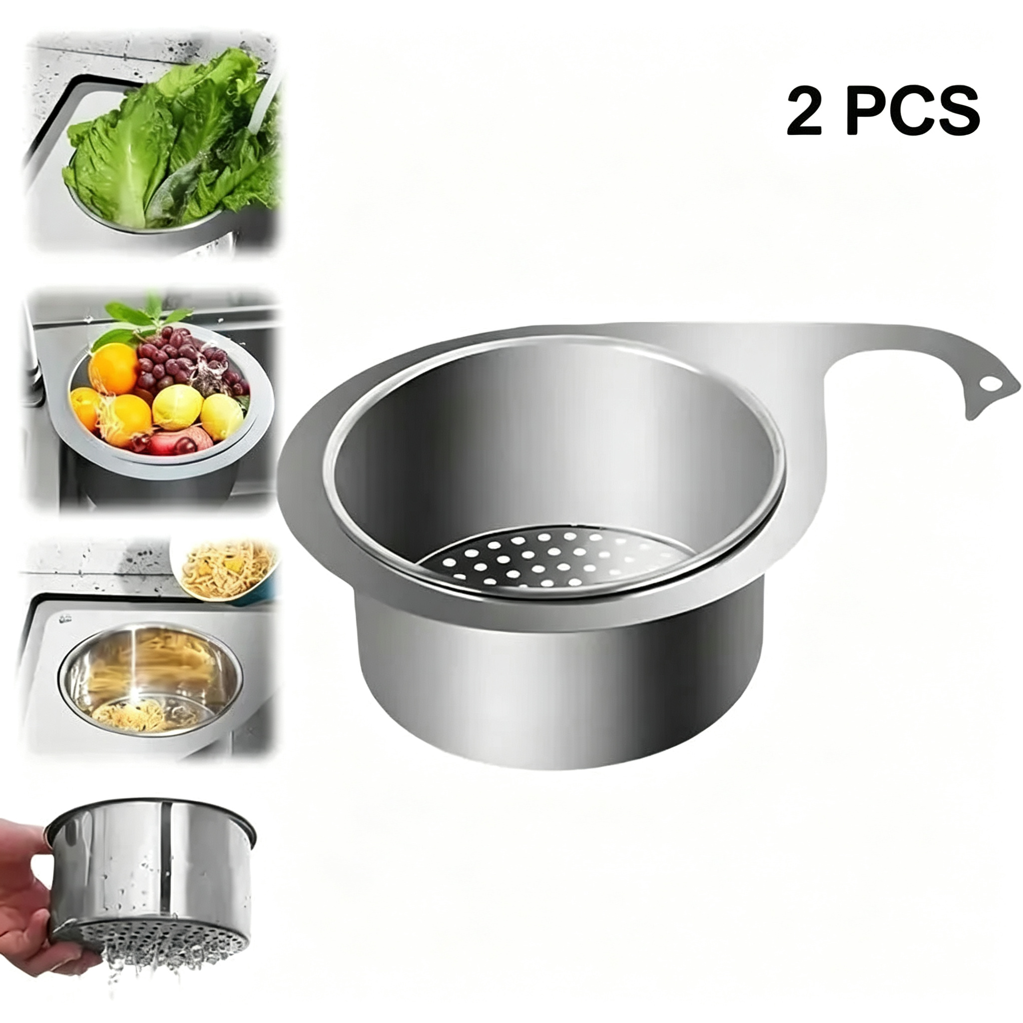 Homeessentials Stainless Steel Swan Sink Strainer Basket