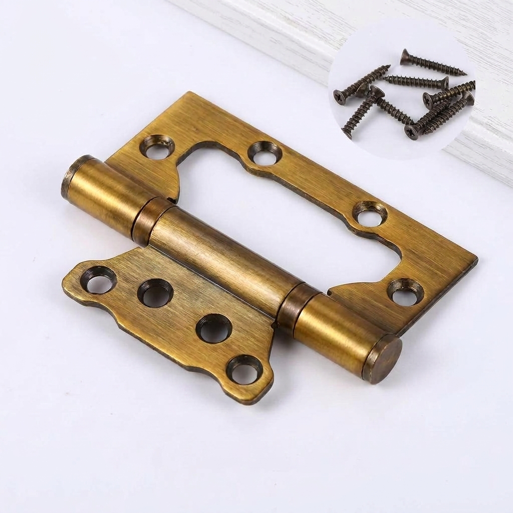 12.5x7.5cm Red Bronze Square Solid Stainless Steel Door Hinges Ball Bearing Door Hinges 3mm Thick Pack of 2