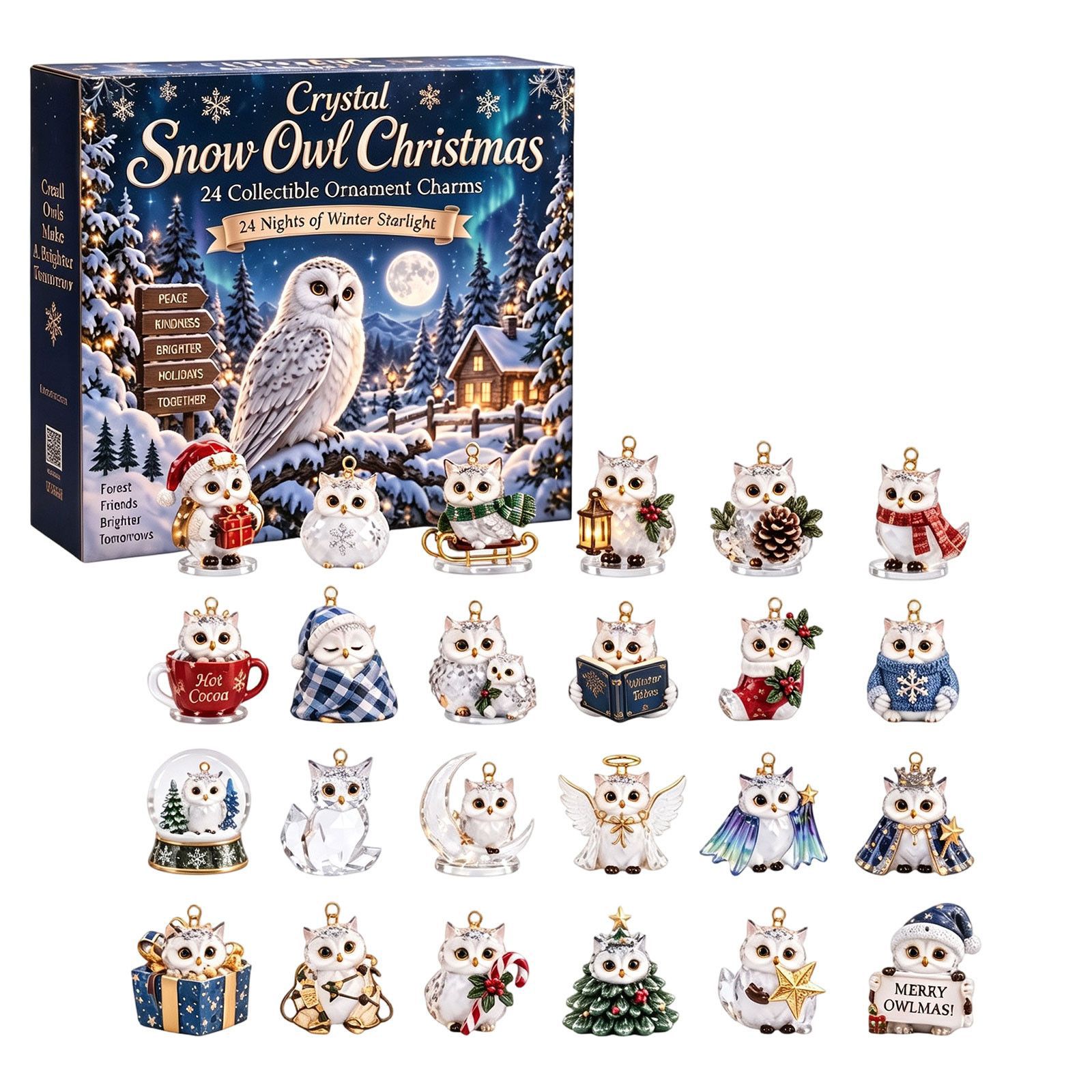 🎄 24-Day Mini Christmas Ornament Advent Calendar | 24 unique festive buildable designs with hanging loops—perfect for decorating Christmas trees, wreaths, and holiday displays 🧱