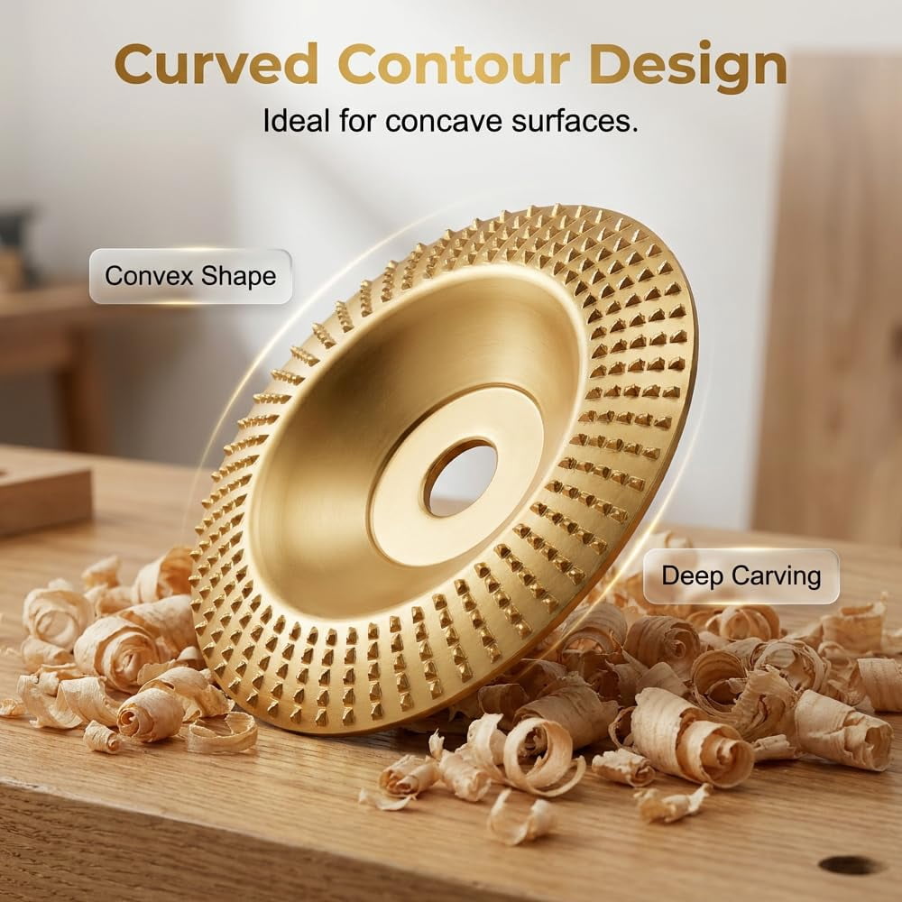 Heavy Duty Wood Carving Disc Set, 3 Piece Wood Grinding Disk & Sanding Discs for Angle Grinder