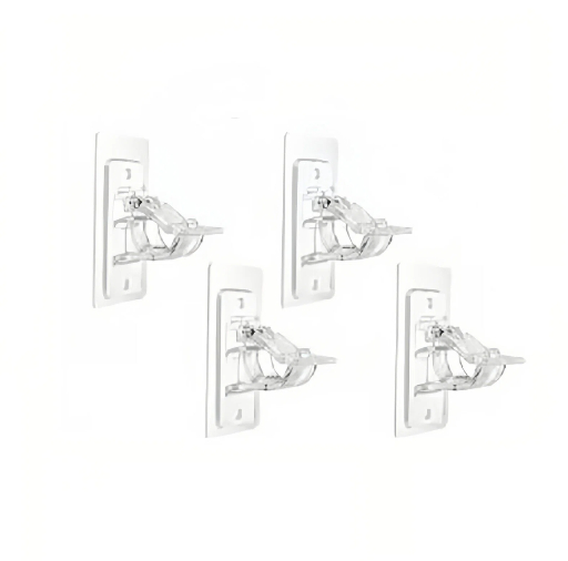Curtain Rod Brackets with Clips – Adjustable Drapery Hooks