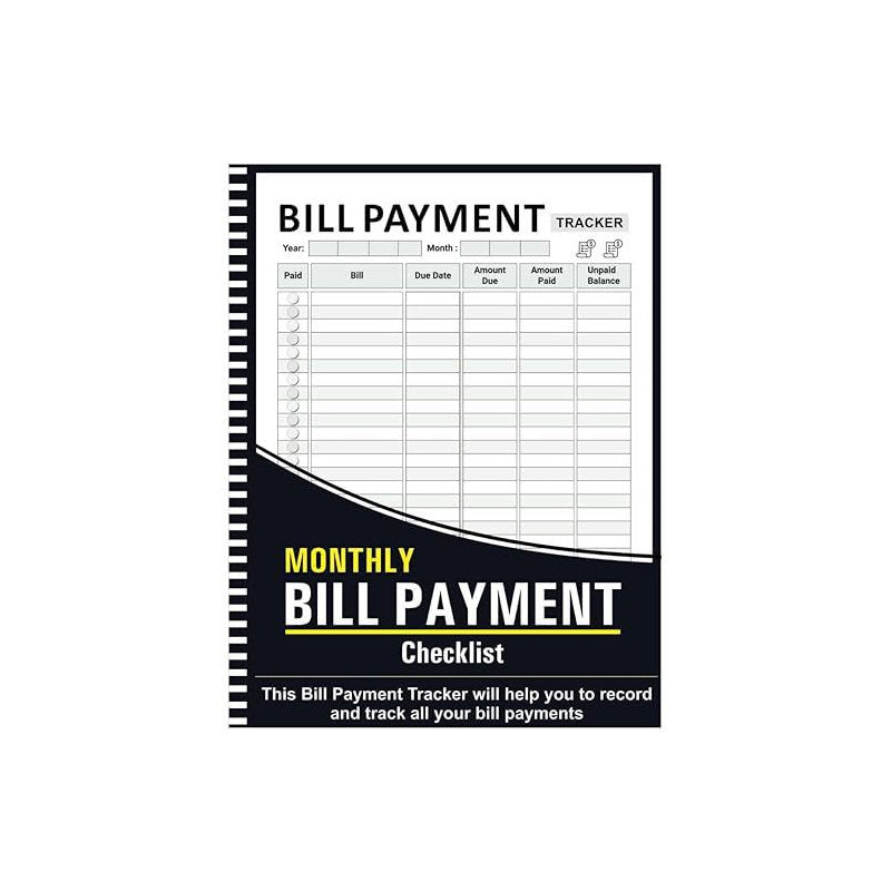 Cleaning Schedule Bill Tracker Notebook