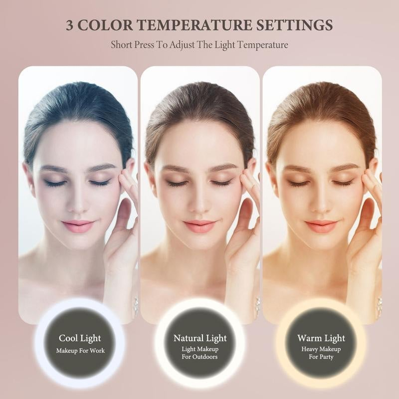 Travel Makeup Bag with LED Mirror