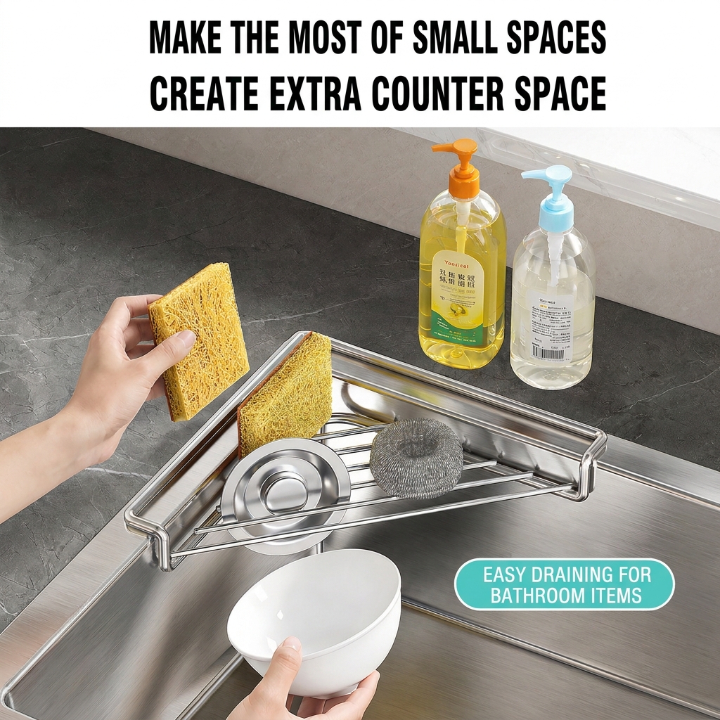 304 Stainless Steel Kitchen Sink Splash Guard, Deep Silicone Splash Stopper for Kitchen Faucet