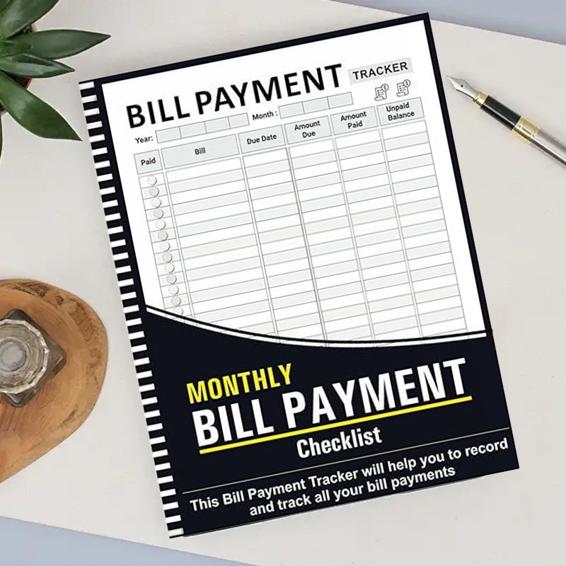 Cleaning Schedule Bill Tracker Notebook