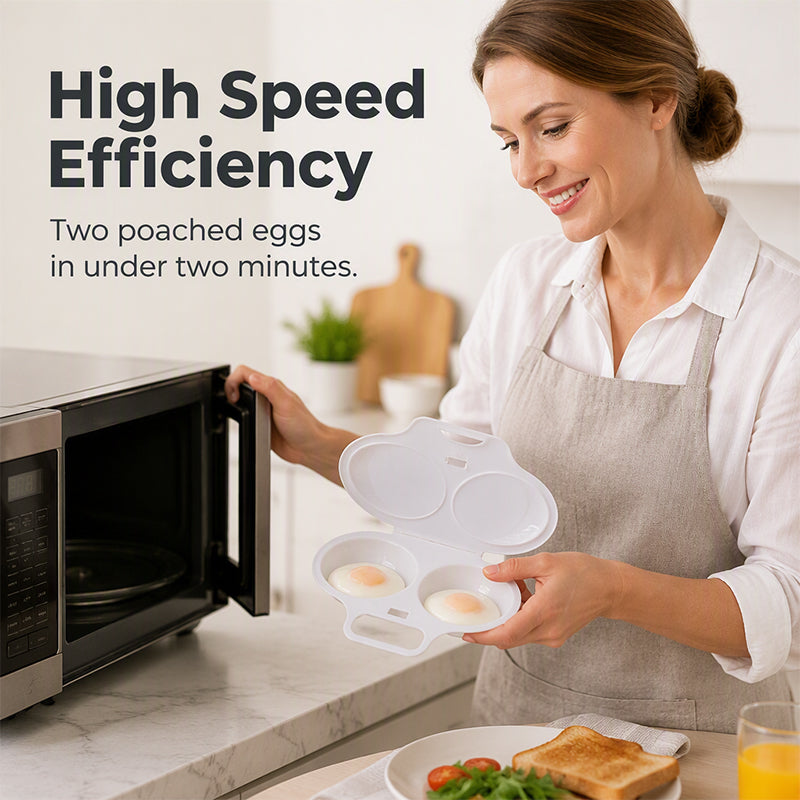 🍳Buy More Save More✨Dual Cavity Microwave Egg Poacher