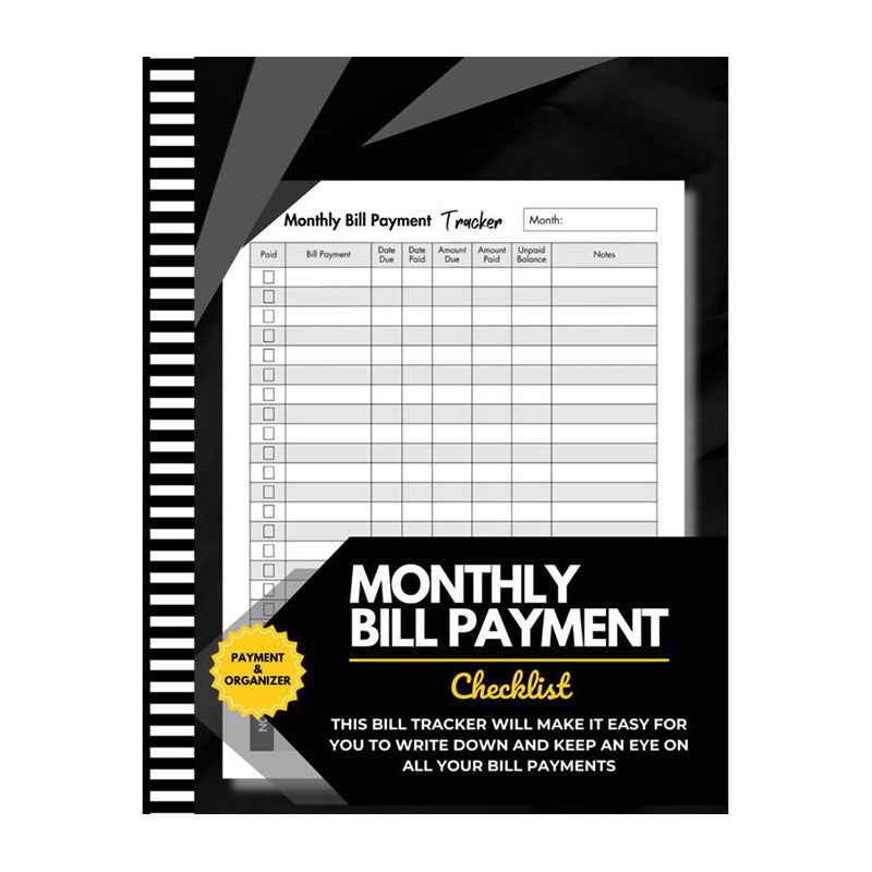 Cleaning Schedule Bill Tracker Notebook