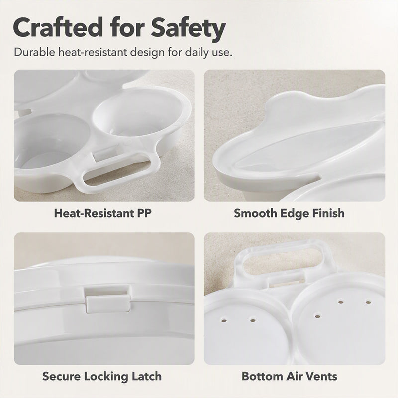 🍳Buy More Save More✨Dual Cavity Microwave Egg Poacher