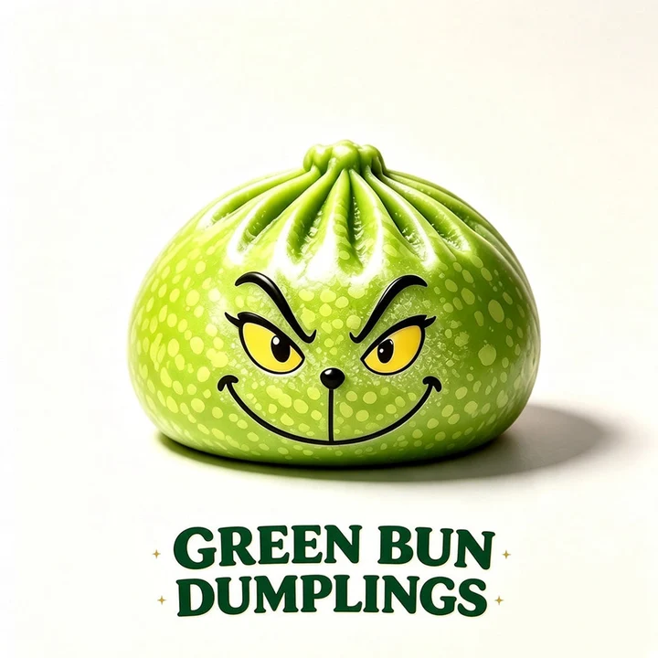 Funny Green Dumpling Squishy Toy – Slow Rising Squeeze Toy, Unique Christmas Gift