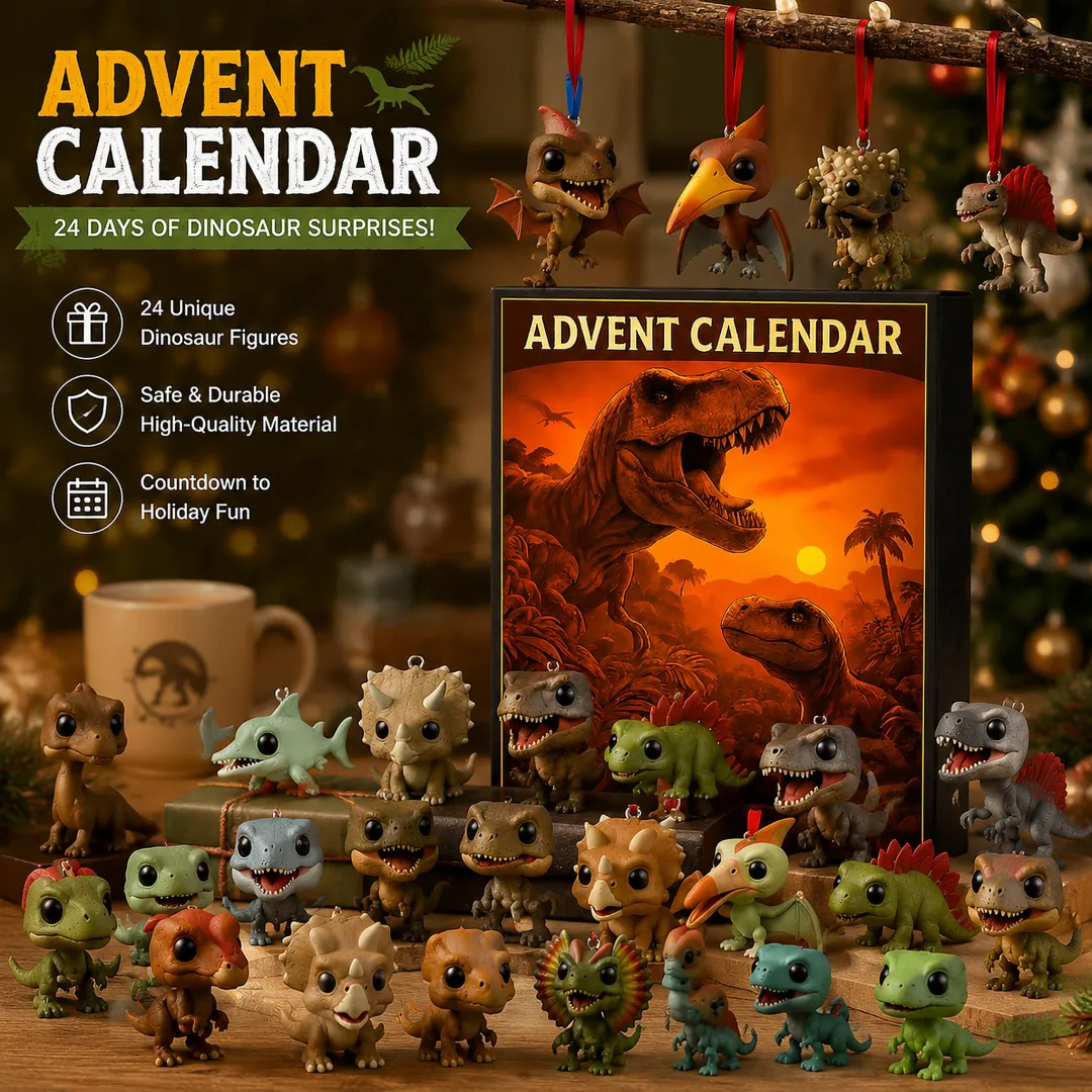 🦖 24 Days of Dinosaur Christmas Advent Calendar 2026 – 24 Collectible Dino Surprises