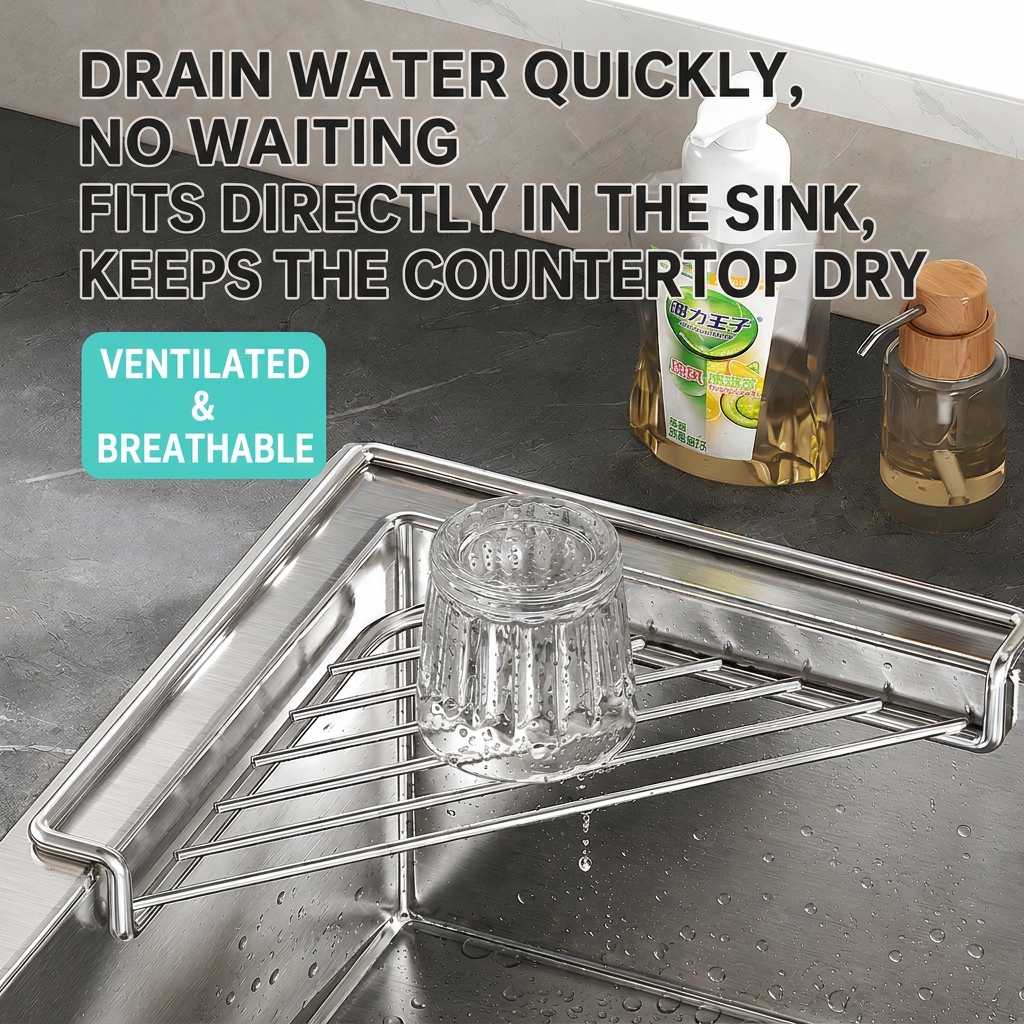 304 Stainless Steel Kitchen Sink Splash Guard, Deep Silicone Splash Stopper for Kitchen Faucet