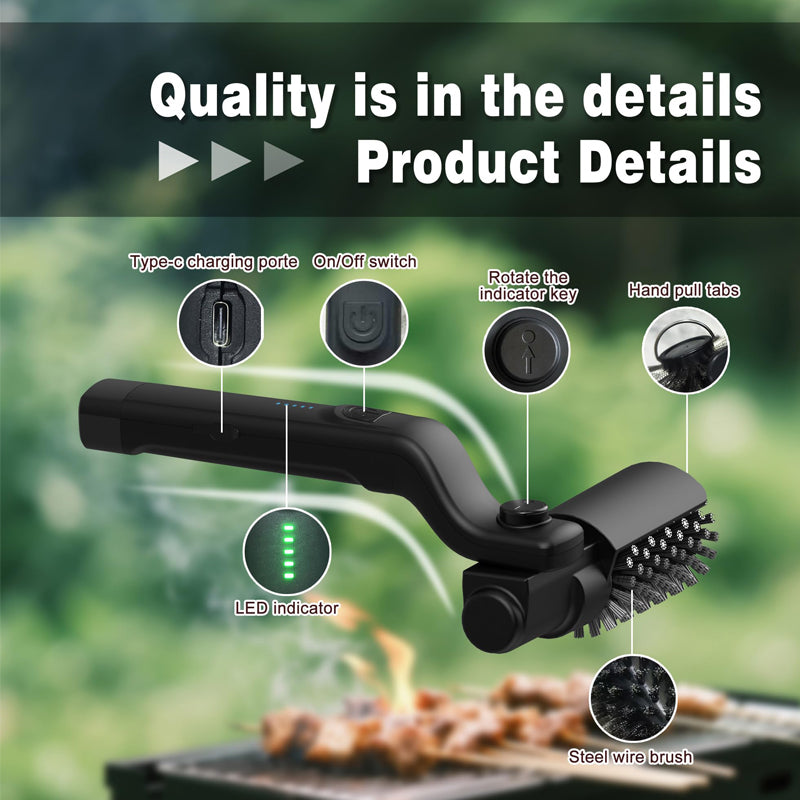 Electric 3-Speed Grill Brush