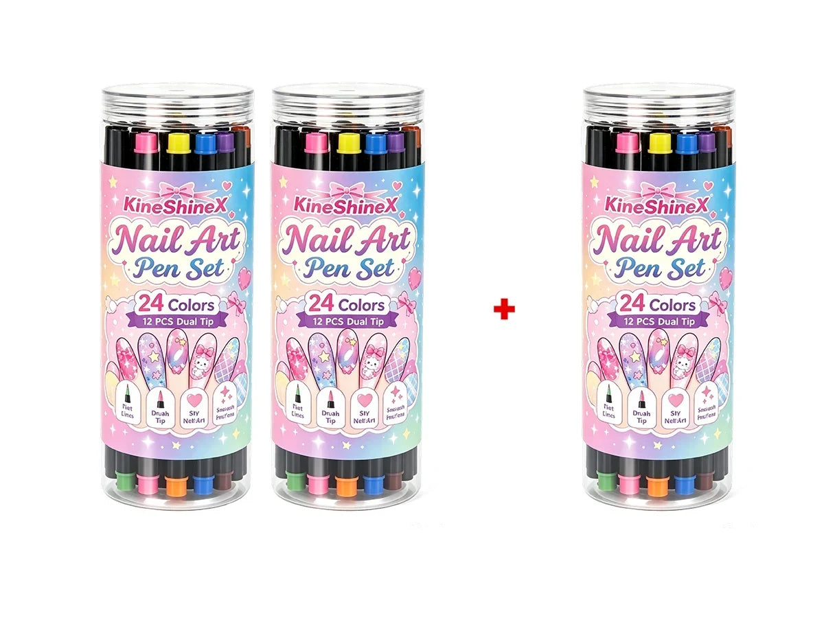 💅 LIMITED‑TIME 49% OFF! 💥 24 Colors Dual Ended Nail Art Pens Set – Creative, Salon‑Quality, Easy DIY ✨