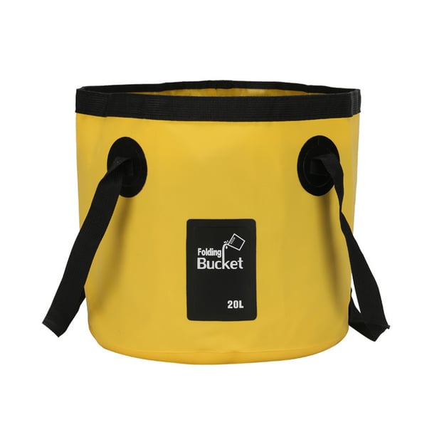 Collapsible Bucket, Camping Water Storage Container 5.3 Gallon(20L) Portable Folding Wash Basin for Traveling Hiking Fishing Boating Gardening