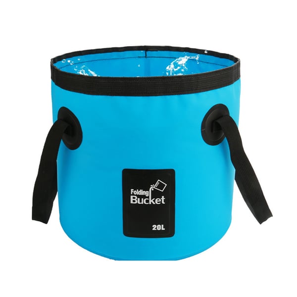 Collapsible Bucket, Camping Water Storage Container 5.3 Gallon(20L) Portable Folding Wash Basin for Traveling Hiking Fishing Boating Gardening