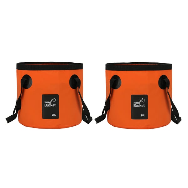 Collapsible Bucket, Camping Water Storage Container 5.3 Gallon(20L) Portable Folding Wash Basin for Traveling Hiking Fishing Boating Gardening