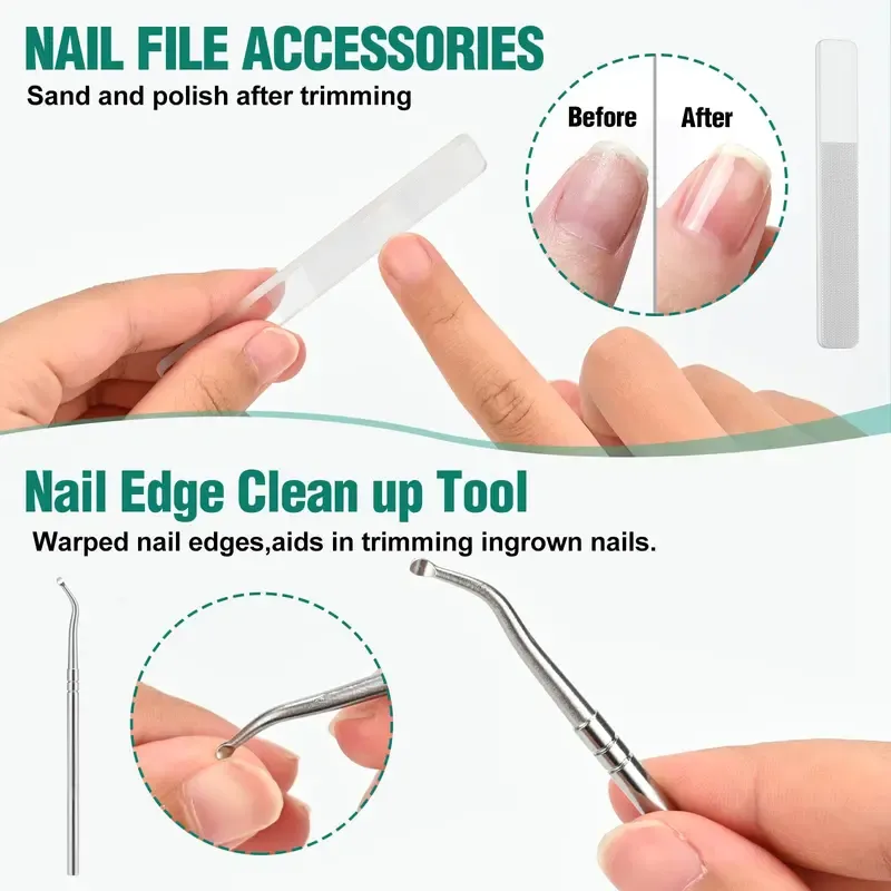 ✂️✨ Eagle Beak Wide Jaw Nail Clippers Set | Anti-Splash 25° Slanted Blade for Thick & Ingrown Toenails | Ultra-Sharp Stainless Steel Manicure & Pedicure Tool 🦅