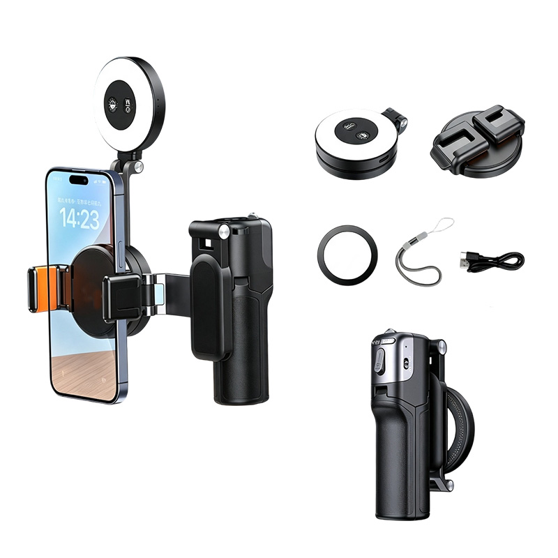 Zoomable Magnetic Palm Grip Mini Selfie Stick