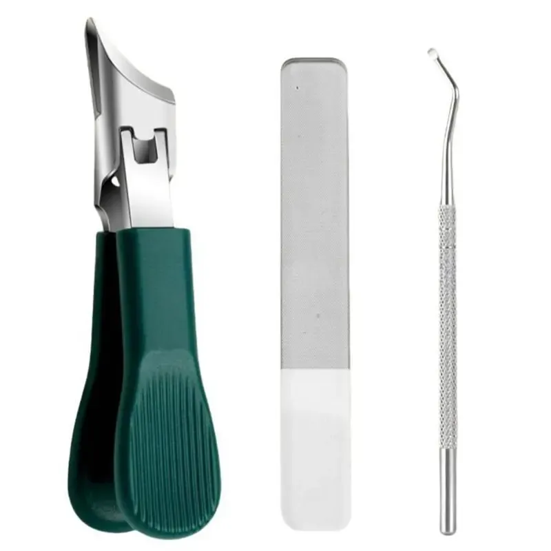 ✂️✨ Eagle Beak Wide Jaw Nail Clippers Set | Anti-Splash 25° Slanted Blade for Thick & Ingrown Toenails | Ultra-Sharp Stainless Steel Manicure & Pedicure Tool 🦅