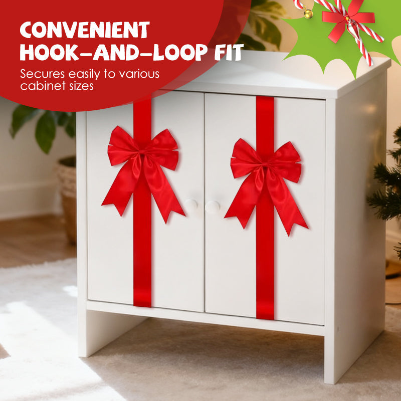 🎅Xmas Sales - 50% OFF🎄Christmas Special Offer-Large Christmas Cabinet Door Ribbon Bow