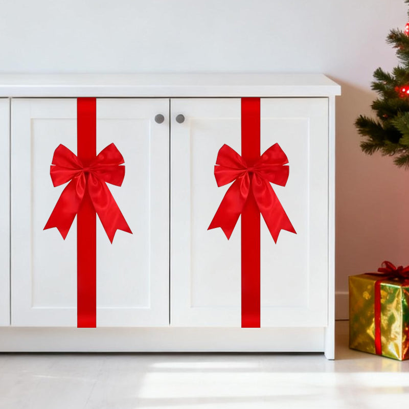 🎅Xmas Sales - 50% OFF🎄Christmas Special Offer-Large Christmas Cabinet Door Ribbon Bow