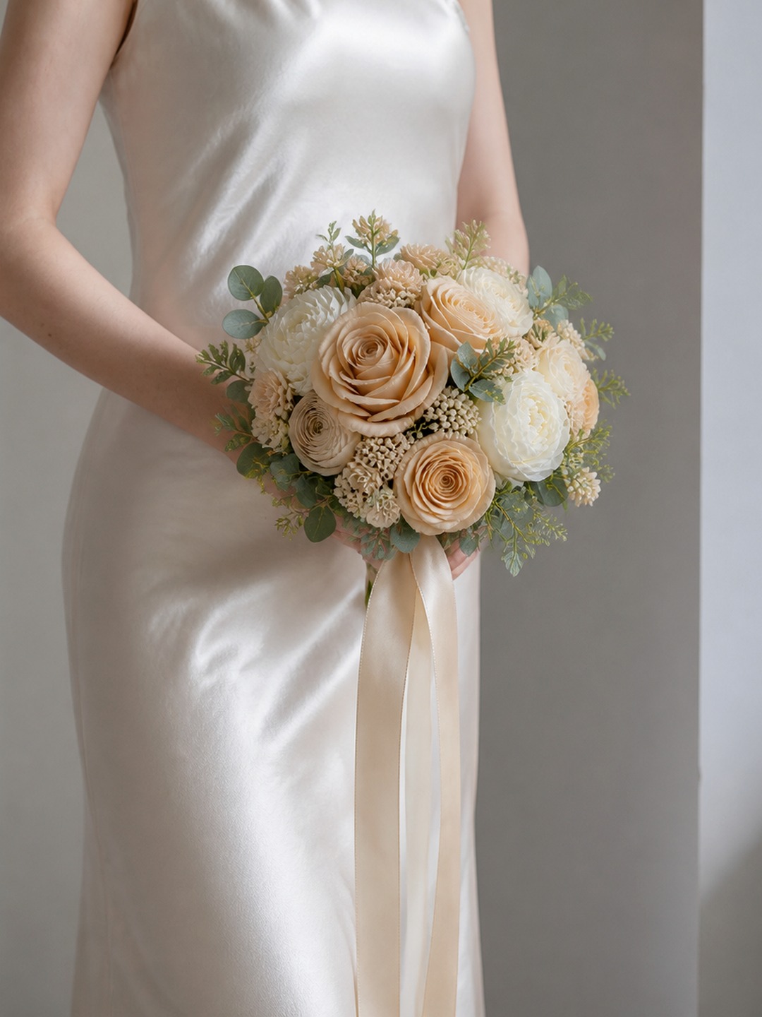 Champagne Rose Bridal Bouquet