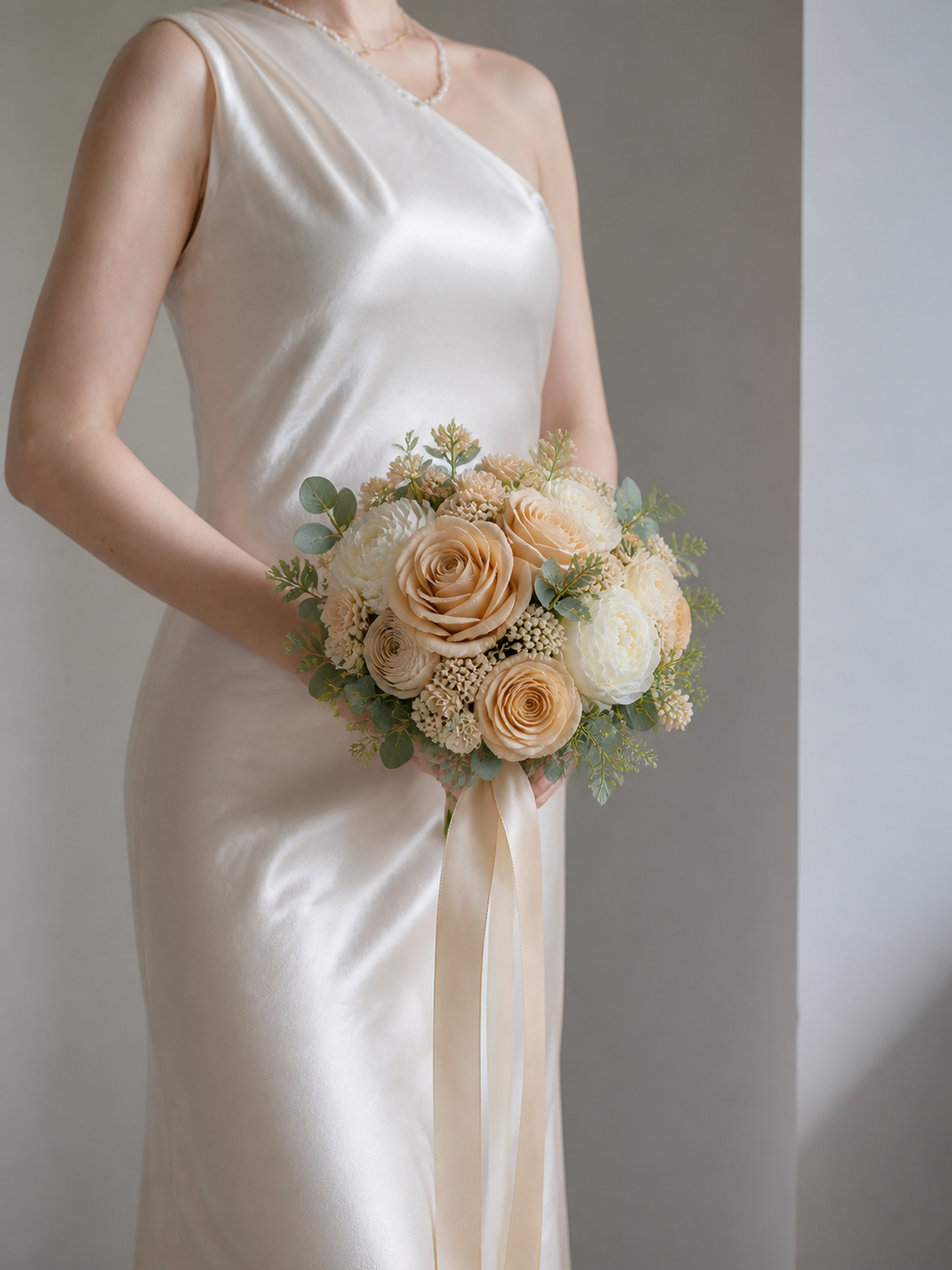 Champagne Rose Bridal Bouquet