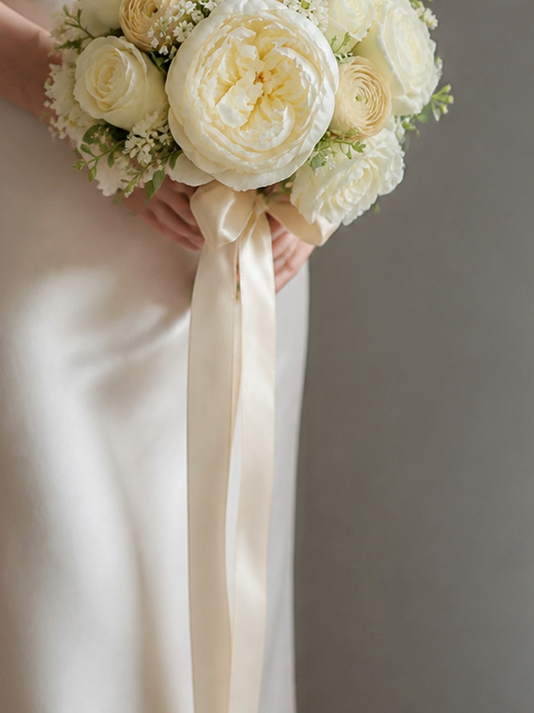 French Cream Peony Bridal Bouquet