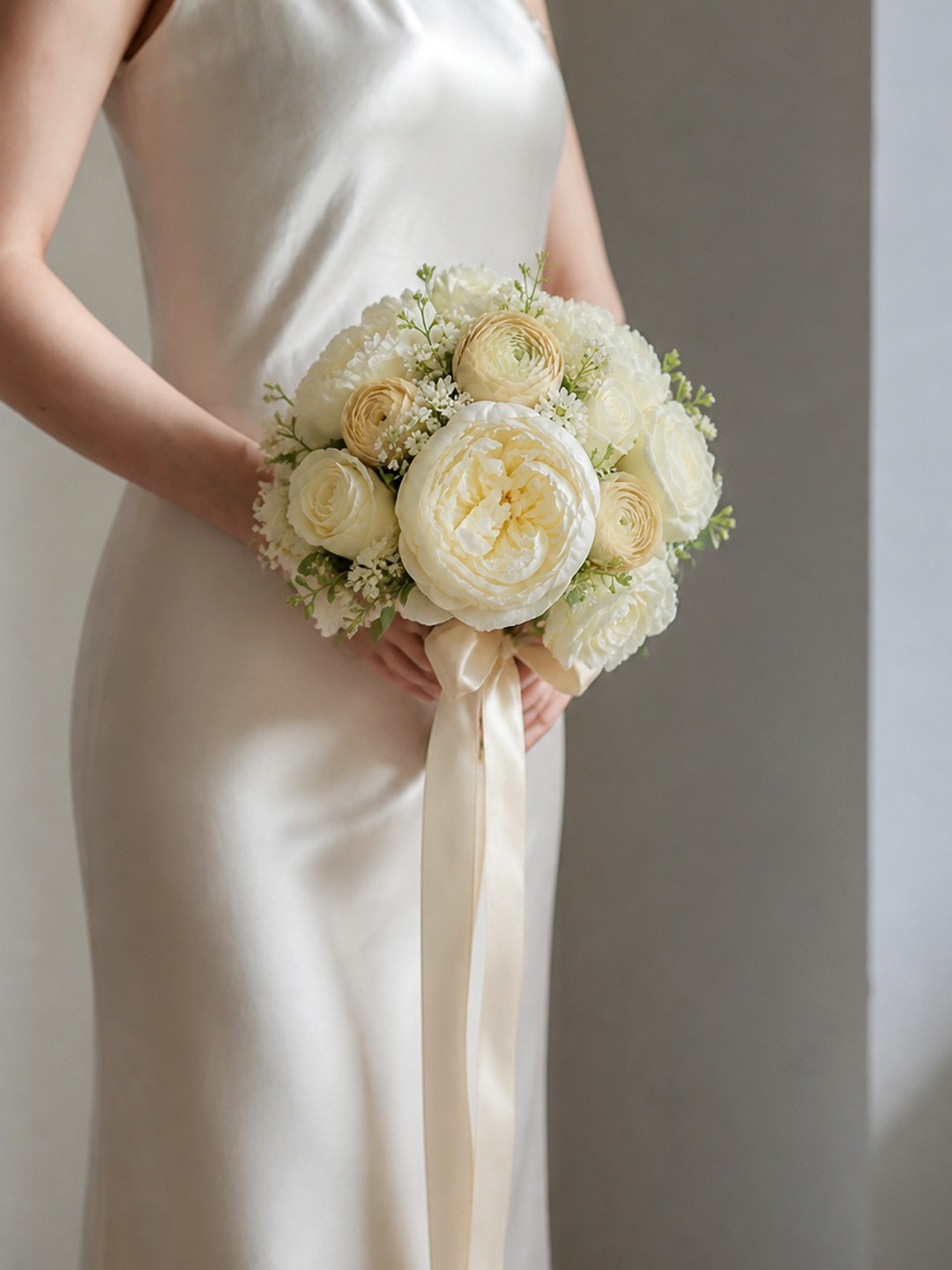 French Cream Peony Bridal Bouquet
