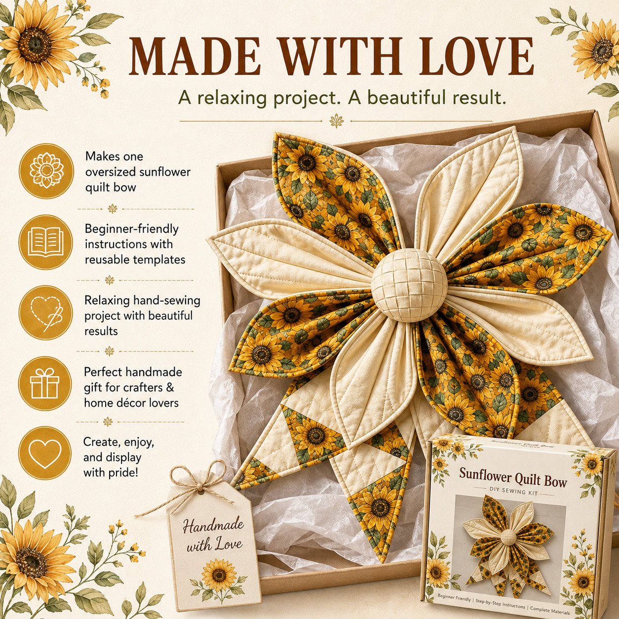 Large Patchwork Bow Sewing Kit