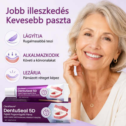 CleraNaure® DentuSeal 5D fejlett műfogsorrögzítő és párnázó ragasztó