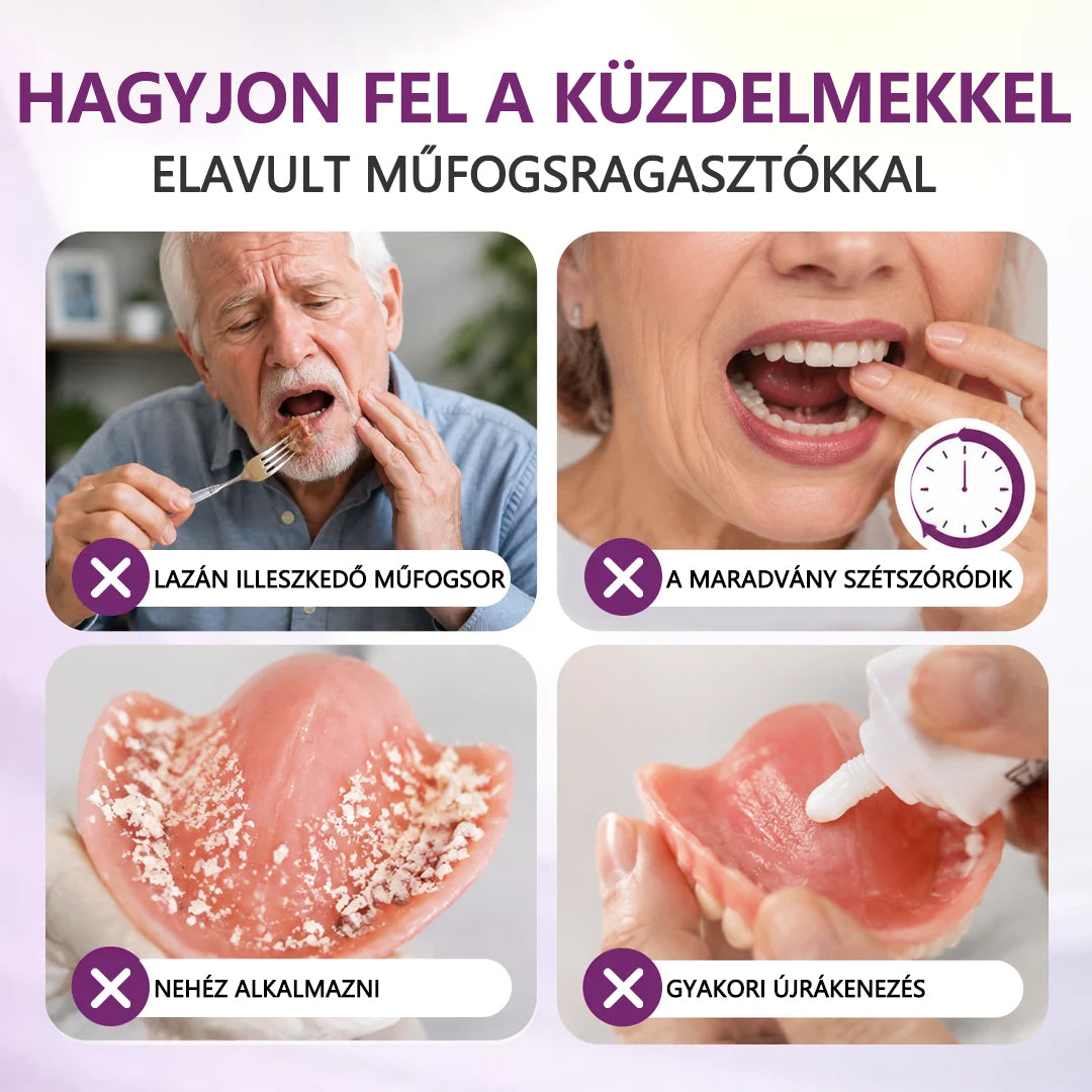 CleraNaure® DentuSeal 5D fejlett műfogsorrögzítő és párnázó ragasztó