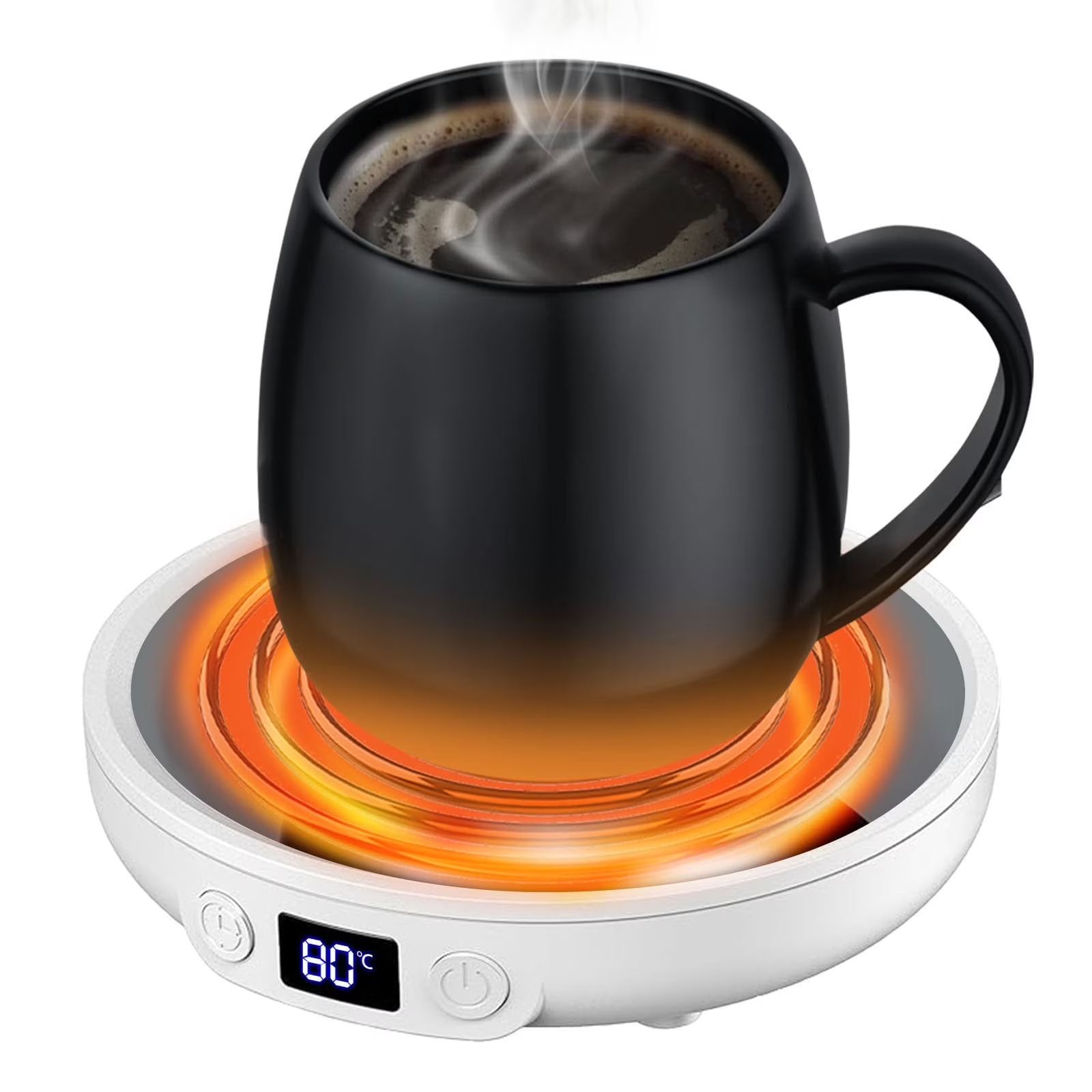 Mug Warmer Coffee Warmer for Desk with 3Temperature Control 130 ℉/150 ℉/176 ℉,2-12Hrs Auto Shut Off,Mug Warmer for Beverage, Coffe Cup Warmer for Home & Office White