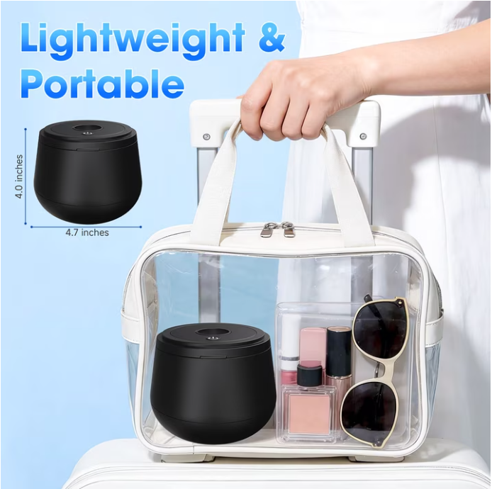 MQ Ultrasonic Retainer Cleaner Machine, 45kHz 200ML Dental Pod with Digital Timer & 4 Modes for Dentures, Night Guards, Braces, Aligners, Black