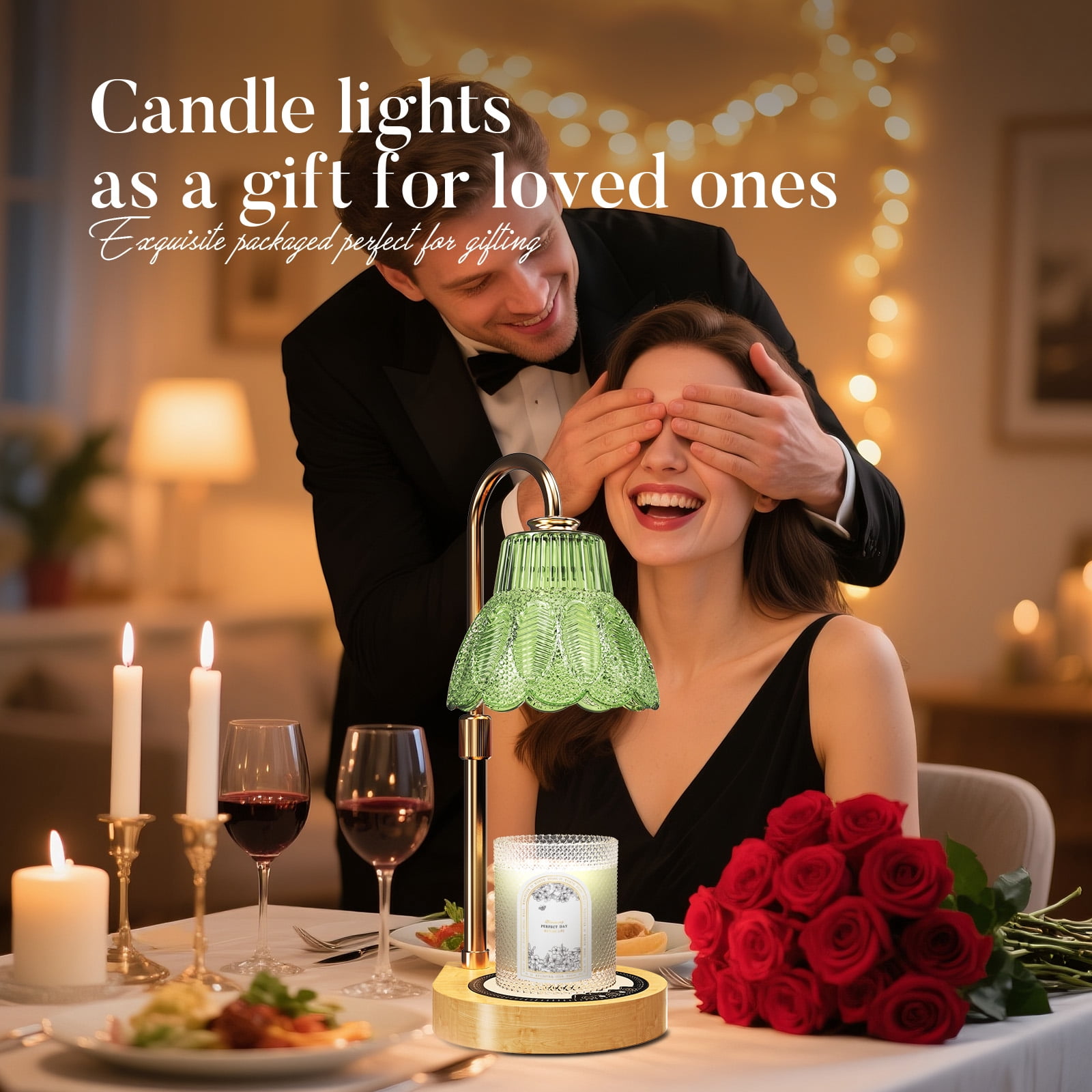 MQ Candle Warmer Lamp with Timer & Dimmer, Gift for Women Mom New Home Decor, Jar Wax Melt Warmer Includes 2 Bulbs