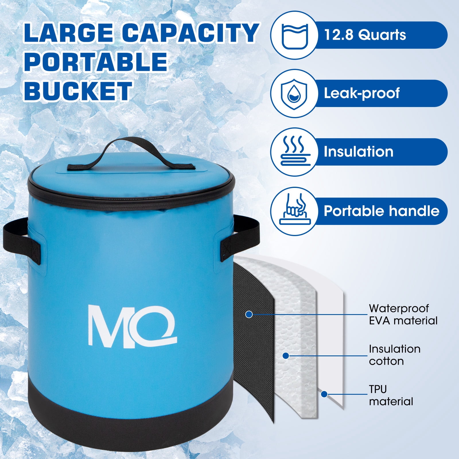 MQ Cold Therapy Machine for Knee, Post-Surgery & Sports Recovery, Digital Timer Quiet Pump, Multi-Use Pad for Knee, Shoulder, Ankle, Thigh