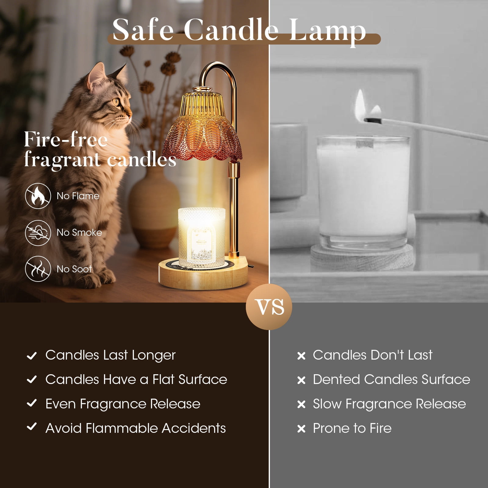 Flower Candle Warmer Lamp with Timer, Dimmable Candle Lamp Warmer, Christmas Birthday Gift for Women Mom, House Warming for New Home Decor, Lotus Wax Melt Warmer for Jar Candles(Pink)