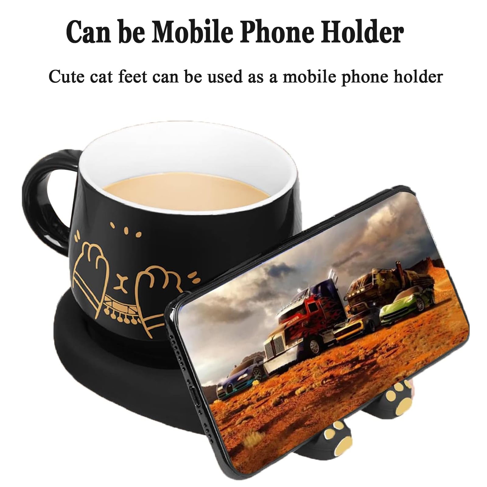 Mug Warmer, 3 Temp Settings Electric Plate with Auto Shut off, Coffee Cup Warmer for Coffee, Tea, Water, Milk and Cocoa