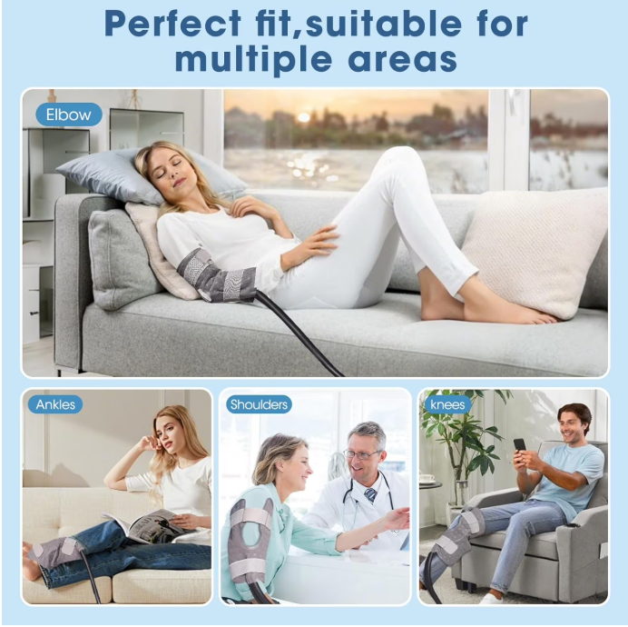 MQ Cold Therapy Machine, Water Circulation Ice Therapy System, Skin-Friendly Pad for Knee Shoulder, Swelling Relief Post-Surgery Home Care