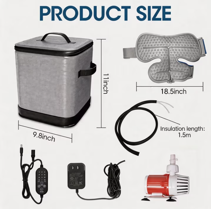 MQ Cold Therapy Machine, Water Circulation Ice Therapy System, Skin-Friendly Pad for Knee Shoulder, Swelling Relief Post-Surgery Home Care