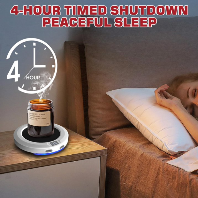 Coffee Mug Warmer for Desk -Auto Shut Off, 3 Heat Settings, Keep Your Coffee Warm for Office Hours, Perfect Coffee Lovers Gift Idea with 12-Hour-Timer, LED Light and Temperature Control (White)
