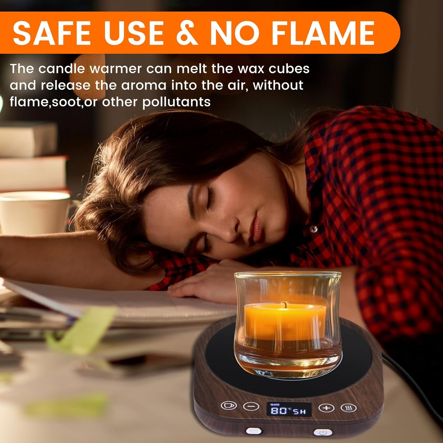 MQ Wooden Mug Warmer Electric, 3 Temperature Settings Gravity-Induction Coffee Warmer for Desk, Coffee Cup Warmer 1-9 Timer Auto Shut Off for Home & Office Cocoa,Tea, Water, Milk