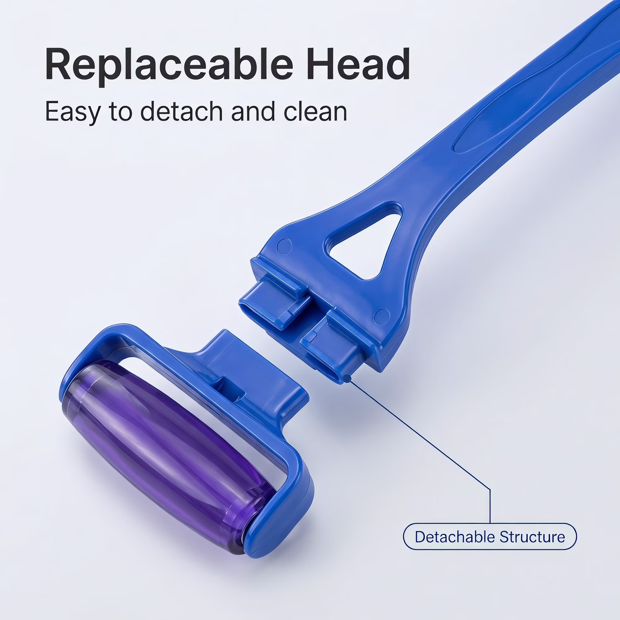 Lotion Applicator for Back Body, Resin Back Lotion Applicator Long Reach Folding Handle, Sunscreen Application Roller Wands for Back Self Elderly, Seniors, Women and Men, Blue