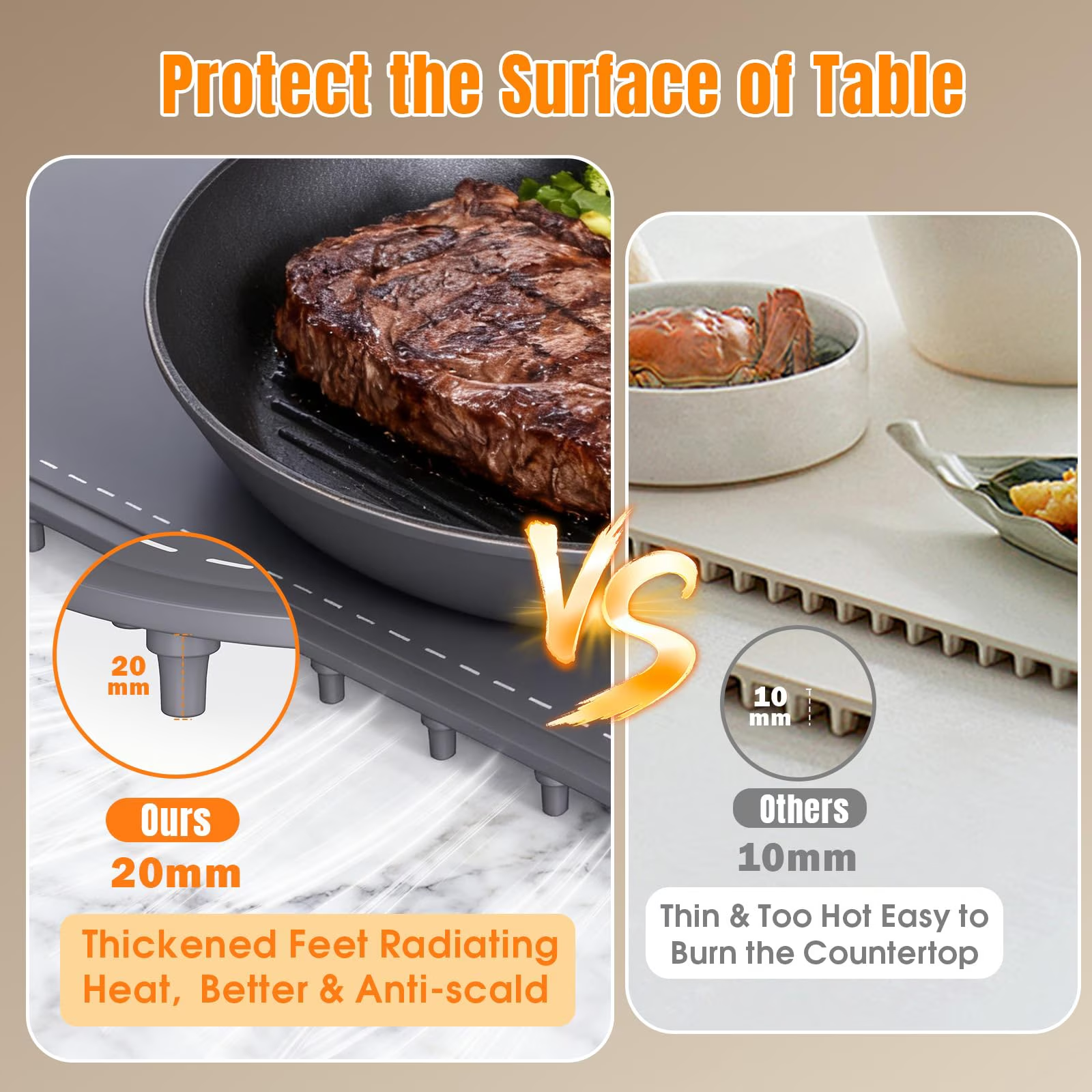 MQ Extra Large Rollable Food Warming Mat 35.4"x15.7", 6 Temp Levels & 6H Timer, Portable XXL Heating Tray Pad for Buffet Party Gifts