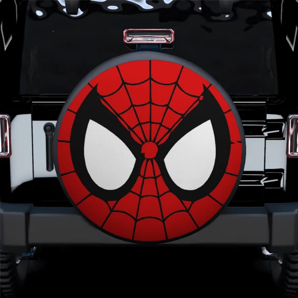 Marvel Spider-Man Classic Red Mask Spare Tire Cover for Jeep, SUV & RV