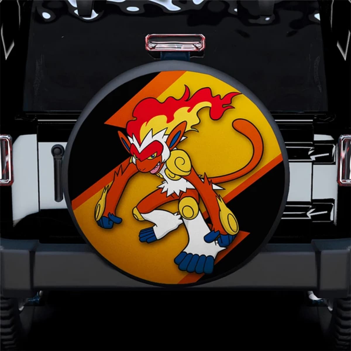 PokémonInfernape Fire Type Anime Spare Tire Cover for Jeep, SUV & RV