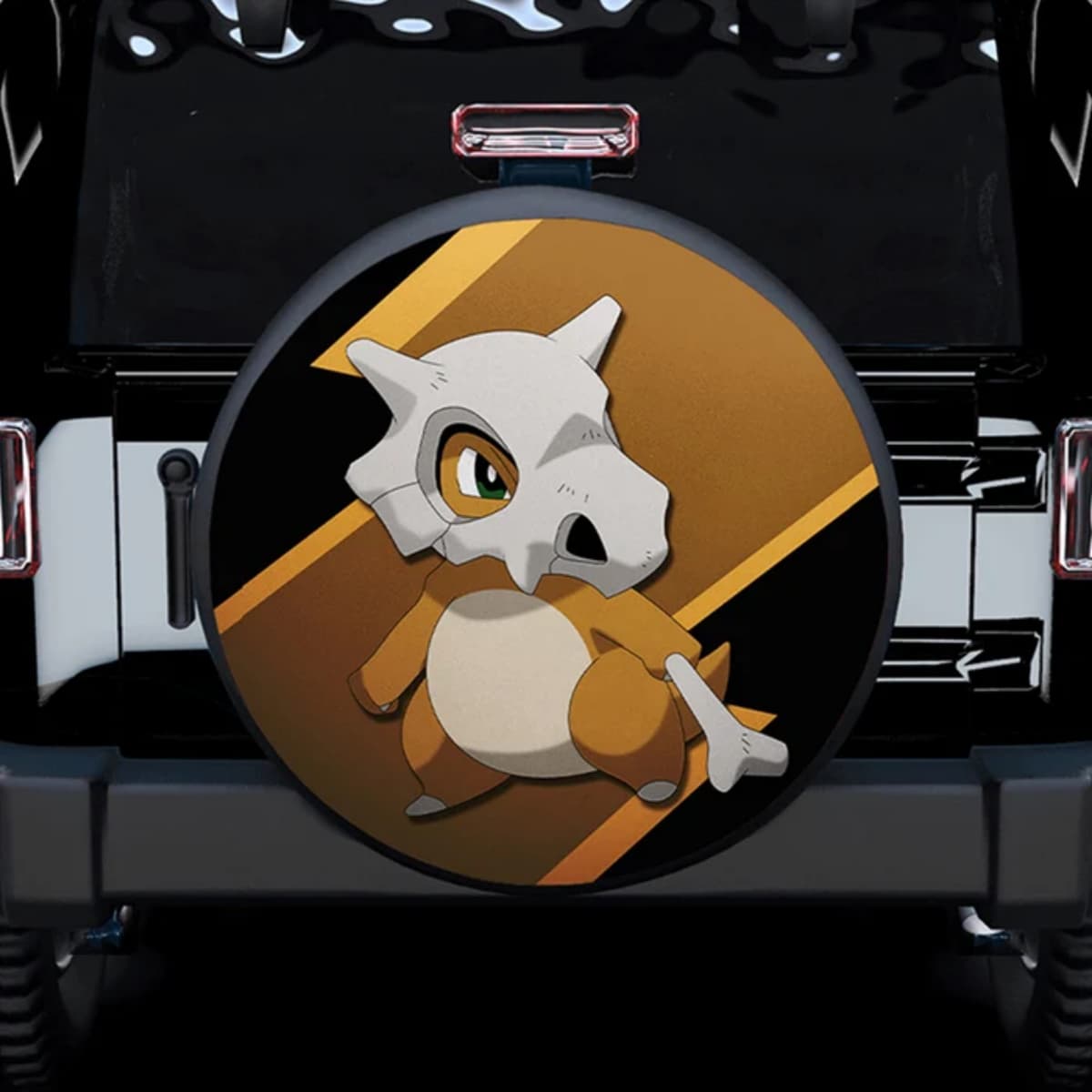 Pokemon Cubone Bone Helmet Anime Spare Tire Cover for Jeep, SUV & RV